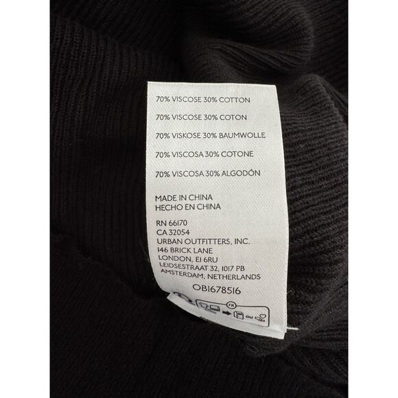 Free People Solid Black Long Maxi Skirt Split Hem Boho Straight Size X SMALL - Picture 6 of 6